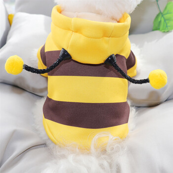 Bee Pet Puppy Coat Apparel Outfit Fleece Clothes Dog Cat Hoodie Изискан костюм Хелоуин Cosplay Pulover Dog Hoodie