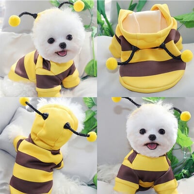 Bee Pet Petpy Coat Ένδυση Φλις Ρούχα Σκύλος Γάτα Φούτερ Φανταστική στολή Halloween Cosplay Πουλόβερ Σκύλος Φούτερ