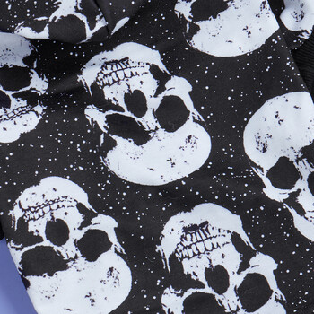 Суичър с качулка за кучета Ризи за Хелоуин Дрехи Куче Doggy Spooky Skull Pattern Дрехи за кучета Суичъри за кучета Облекло за домашни любимци Водолазка Кученце за