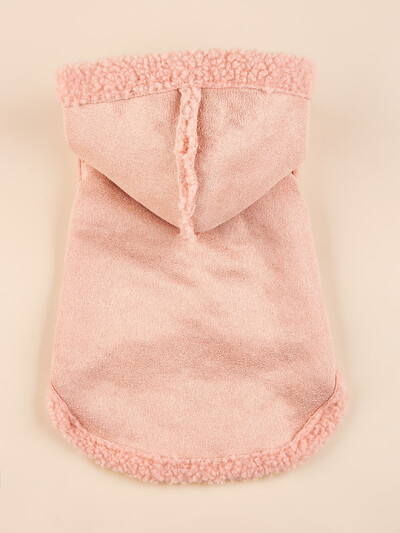 Suņu kapuces silta plīša suņa veste ar cepuri, mīksta flīsa odere Džemperis mazam sunim kaķim jauks kucēns ziema