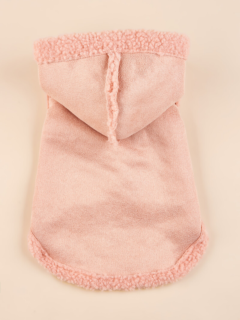 Suņu kapuces silta plīša suņa veste ar cepuri, mīksta flīsa odere Džemperis mazam sunim kaķim jauks kucēns ziema