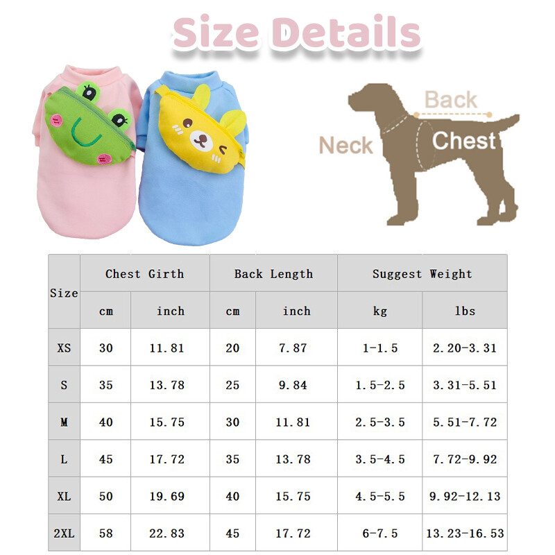 Divat Kutya Ingek Aranyos Béka Medve Uzsonnatáska Pulcsi Chihuahua Yorkie Lélegző Puha Pulóver Kölyökkutya jelmez Kisállat ruházat