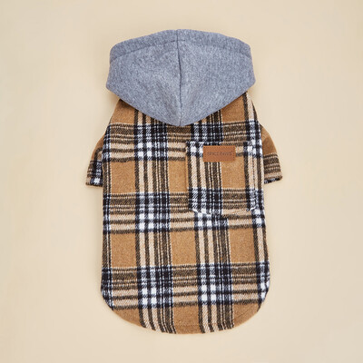 Šunų rūbų džemperis mažiems šunims Kostiumai šuniukų megztiniai Klasikiniai languoti naminių šunų drabužiai su kišene Minkšti šilti naminių kačių C