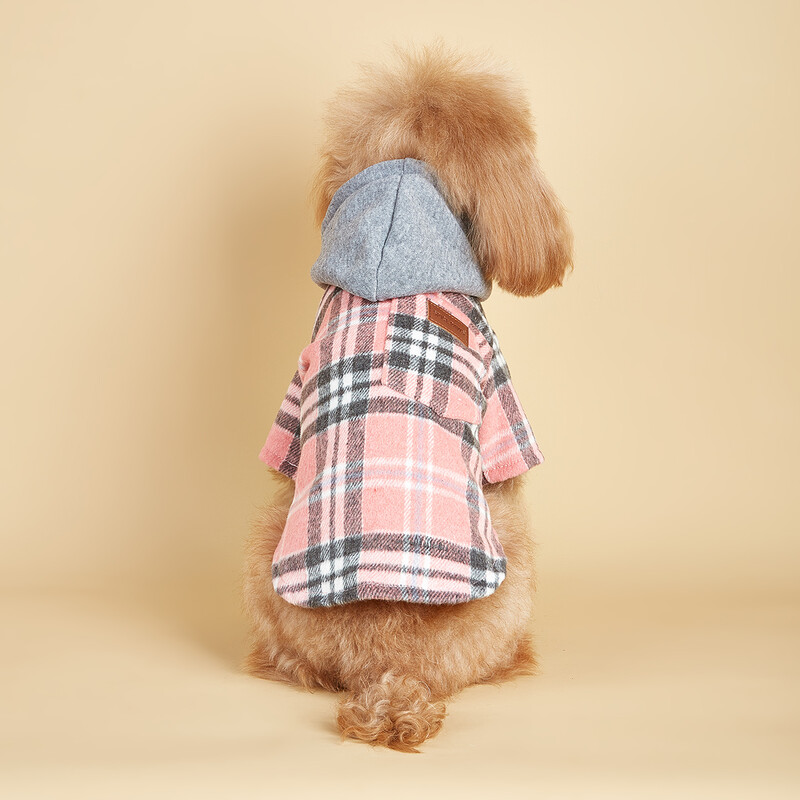 Šunų rūbų džemperis mažiems šunims Kostiumai šuniukų megztiniai Klasikiniai languoti naminių šunų drabužiai su kišene Minkšti šilti naminių kačių C