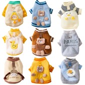 Drabužiai naminiams gyvūnėliams Mieli spausdinti šunų gobtuvai mažiems šunims Žiemos šunų kailis šuniuko kostiumas Čihuahua Bichon Mopsas Drabužiai Šuo šilta striukė