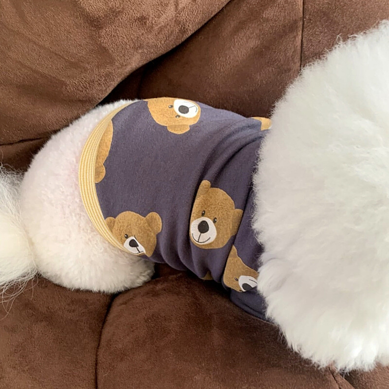 Bixin Pets Botting Krekls Suņu apģērbs Rudens Tedijs Bišons Jorkšīras Pomerānijas Kaķēns Kaķis Rudens un ziemas apģērbs