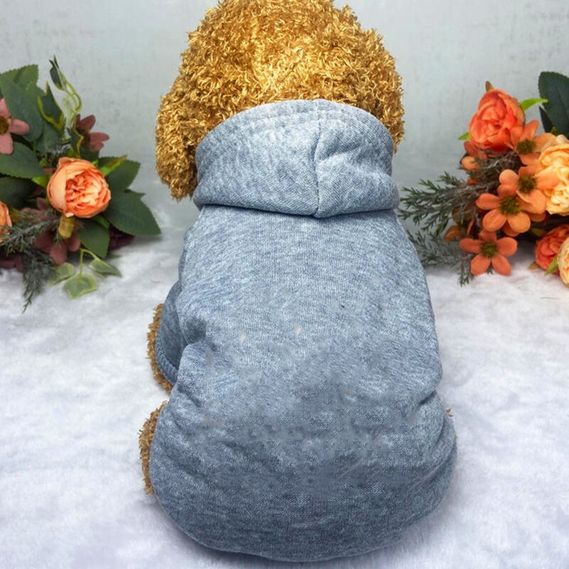 Kisállatruházat Kutya tavaszi és őszi viselet, vastagított termikus kapucnis kapucnis pulóver, kis nyakú, közepes méretű kutyáknak