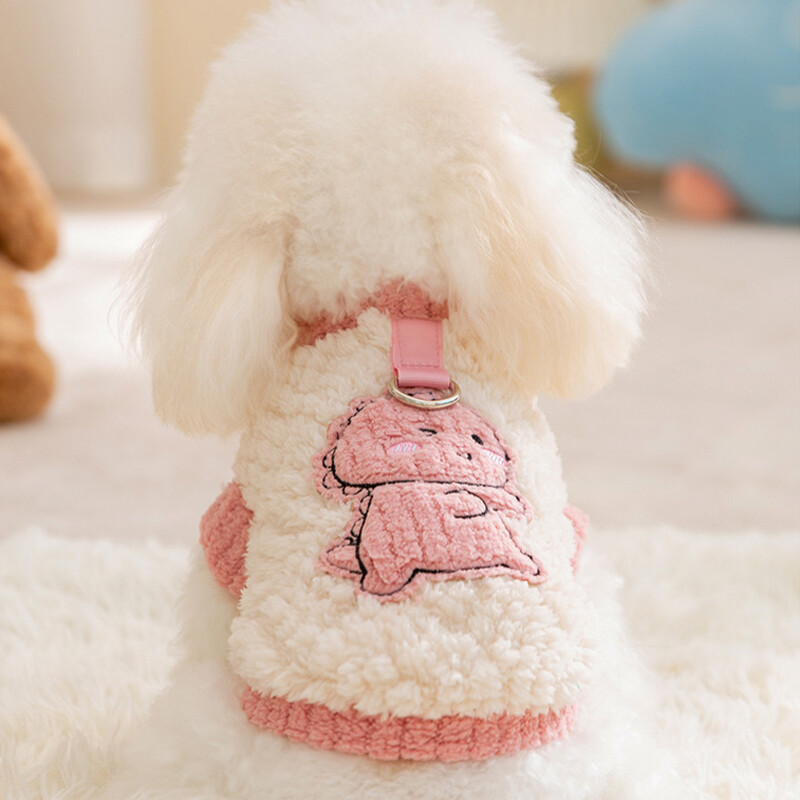 Hanorace pentru câini de toamnă haine calde de pluș pentru câini Pulovere pentru cățeluș cu imprimeu la modă, drăguț, moale, pentru pisici, pulover pentru animale de companie, haine pentru câini chihuahua