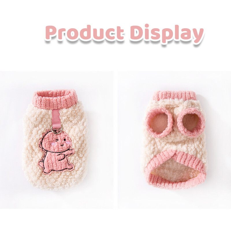 Hanorace pentru câini de toamnă haine calde de pluș pentru câini Pulovere pentru cățeluș cu imprimeu la modă, drăguț, moale, pentru pisici, pulover pentru animale de companie, haine pentru câini chihuahua