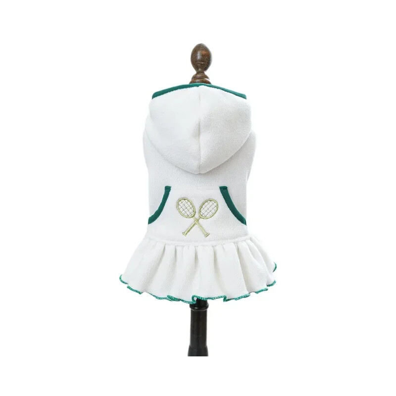 Hanoră de pluș cu glugă pentru animale de companie Haine pentru pisici pentru câine mic, rochie de tenis de toamnă și iarnă, haină pentru câini, haină pentru cățeluș, accesorii pentru câini