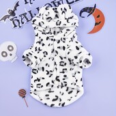 Kisállat ruhák kutya macska pulóver kényelmes és meleg ruhák foltokkal aranyos rajzfilm bársony