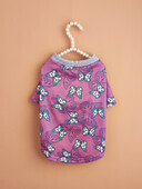 Naminių gyvūnėlių audinio šunų marškinėliai su spalvingais drugelių raštais marginti drabužiai šuniuko šuniuko katės patogiam drabužių kostiumui