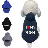 Mājdzīvnieku apģērbs Franču buldogu kucēna suņa kostīms Mājdzīvnieka kapuce Čivava Mopsis Suņi Apģērbs Ziemas džemperis ar kapuci Ziemas mode