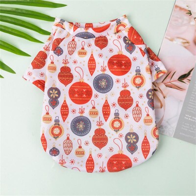 Vesta pentru animale de companie Vestă Câine mic Culoare atrăgătoare Model de Crăciun Accesorii pentru animale de companie Haine pentru câini de Anul Nou Teddy. 2024 Moale și respirabil