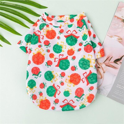 Vesta pentru animale de companie Vestă Câine mic Culoare atrăgătoare Model de Crăciun Accesorii pentru animale de companie Haine pentru câini de Anul Nou Teddy. 2024 Moale și respirabil