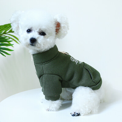 1 vnt. naminių gyvūnėlių drabužiai šunų katės rudens ir žiemos pliušiniai pastorinti šilti megztiniai su apvaliu kaklu su užtraukiama sagtimi mažiems vidutiniams šunims