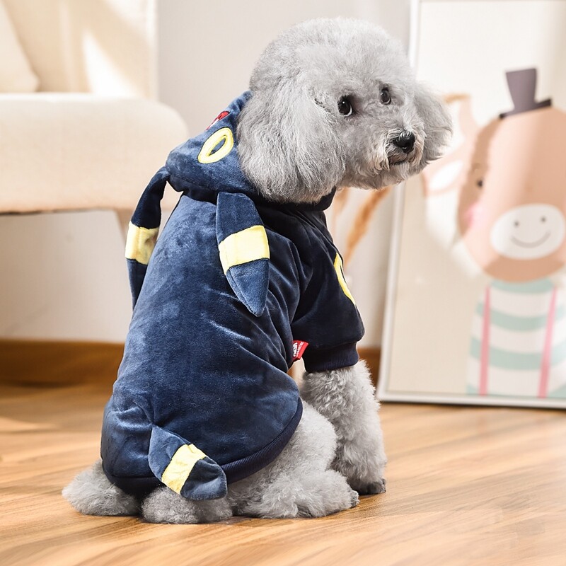 Melns Helovīna kostīms maziem un vidējiem suņiem Mājdzīvnieku kapucis Flīss Biezs Silts Rudens Ziemas XS 5XL Franču buldoga taksis