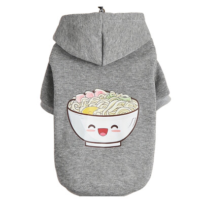 Kisállatruházat Kutya macska pulóver bársonyos meleg és kényelmes szürke ruhák mintával Egyszerű és nagyvonalú