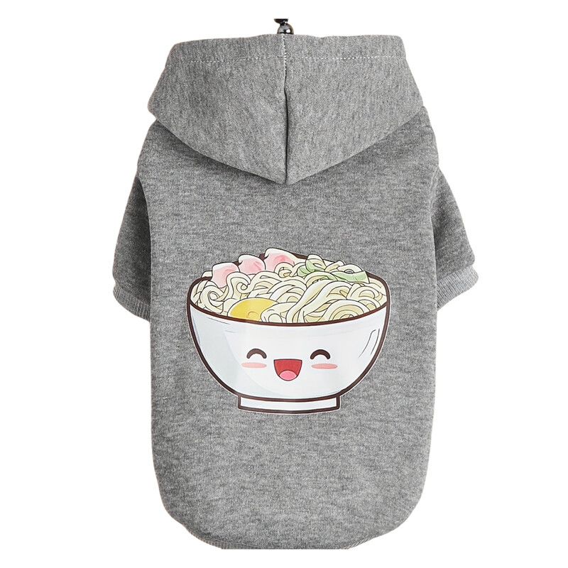 Kisállatruházat Kutya macska pulóver bársonyos meleg és kényelmes szürke ruhák mintával Egyszerű és nagyvonalú