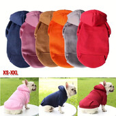 1vnt mielas paprastos spalvos naminis džemperis, skirtas rudeniui ir žiemai šiltiems šunų drabužiams