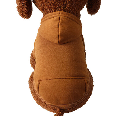 1vnt mielas paprastos spalvos naminis džemperis, skirtas rudeniui ir žiemai šiltiems šunų drabužiams