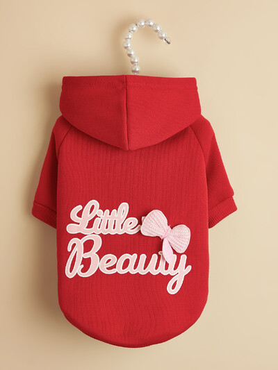 Suņu kapuces kucēns ar apdrukātiem burtiem Džemperi maziem un vidējiem suņiem kaķu mīksts un komfortabls krekli Suņu pidžamas apģērbs P