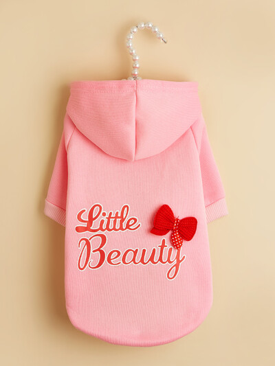 Suņu kapuces kucēns ar apdrukātiem burtiem Džemperi maziem un vidējiem suņiem kaķu mīksts un komfortabls krekli Suņu pidžamas apģērbs P