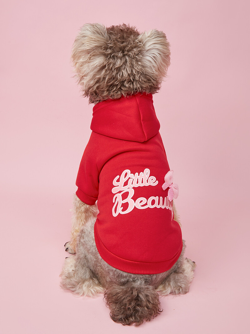 Suņu kapuces kucēns ar apdrukātiem burtiem Džemperi maziem un vidējiem suņiem kaķu mīksts un komfortabls krekli Suņu pidžamas apģērbs P