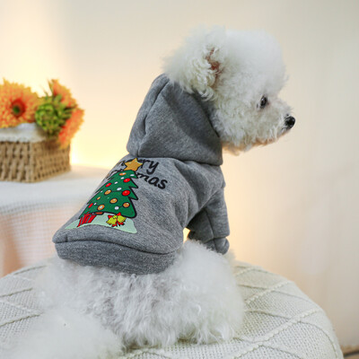1 db kisállat ruházat karácsonyfa Fried Dough Twist pulóver, kapucnis pulóver kis és közepes méretű kutyák számára