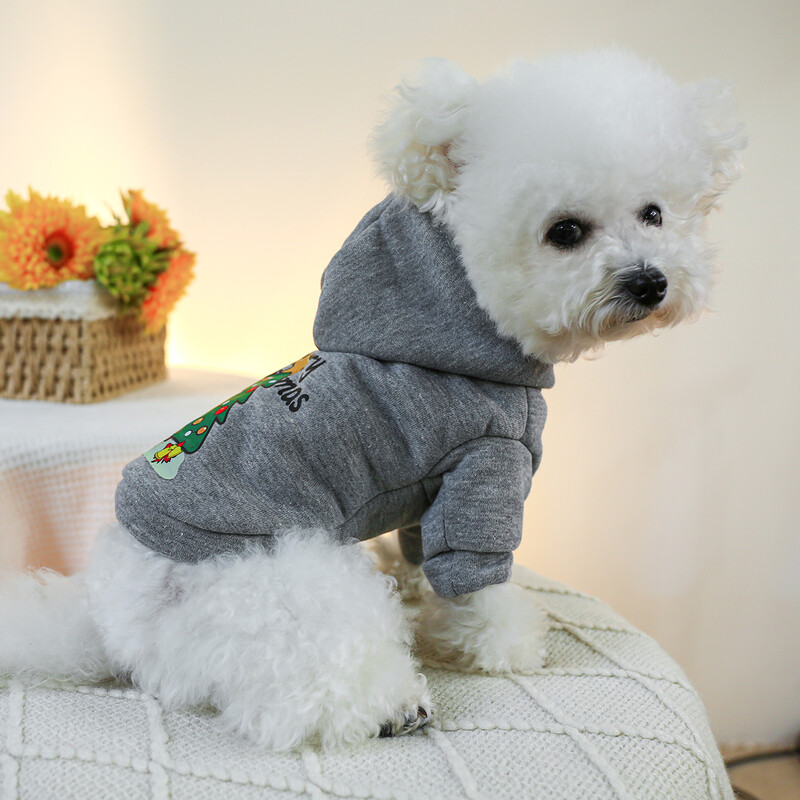 1 db kisállat ruházat karácsonyfa Fried Dough Twist pulóver, kapucnis pulóver kis és közepes méretű kutyák számára