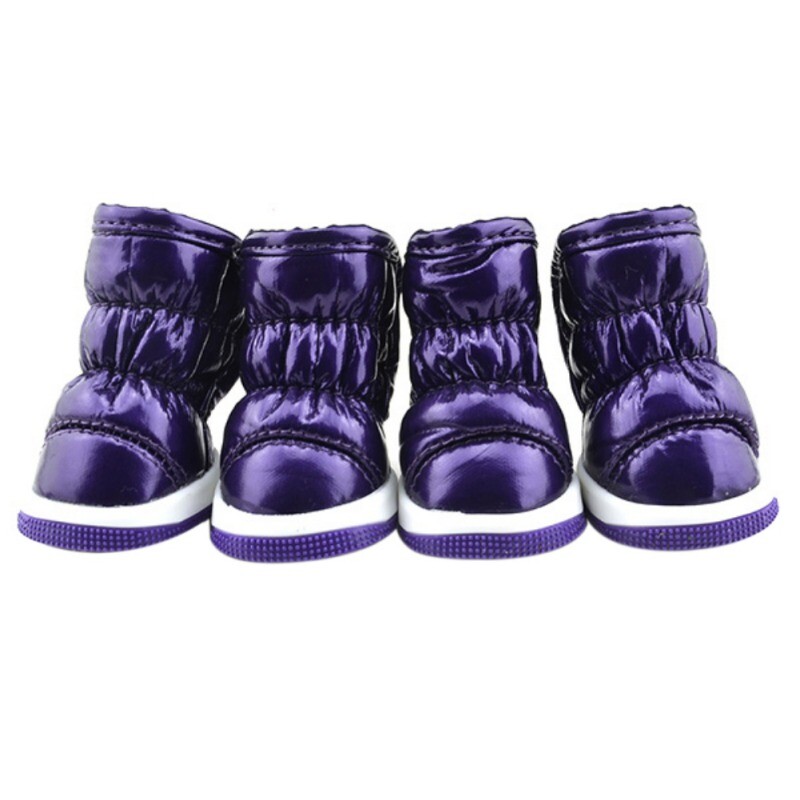 4db/szett Téli meleg kutyacipő vízálló kisállatcipő csúszásgátló kis közepes kutyáknak macskáknak kölyök Chihuahua York maci esőcsizmák