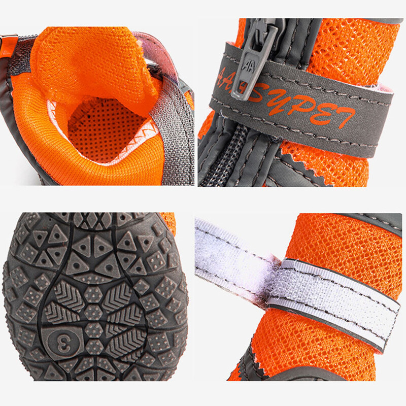 Tinkliniai kvėpuojantys batai šunims mažiems šunims Neslystantys guminiai padai šunų batai šuniukams Lauko naminių gyvūnėlių sportbačiai vaikščioti pėsčiomis