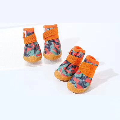 Pantofi pentru câini pentru câini de talie mică Cizme respirabile pentru câini Protector pentru labe pentru pavaj fierbinte și zăpadă de iarnă Cizme antiderapante pentru cățeluș în aer liber