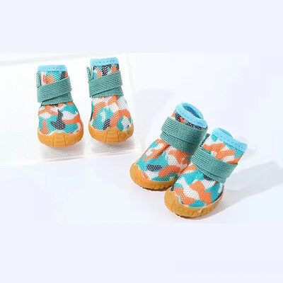 Pantofi pentru câini pentru câini de talie mică Cizme respirabile pentru câini Protector pentru labe pentru pavaj fierbinte și zăpadă de iarnă Cizme antiderapante pentru cățeluș în aer liber