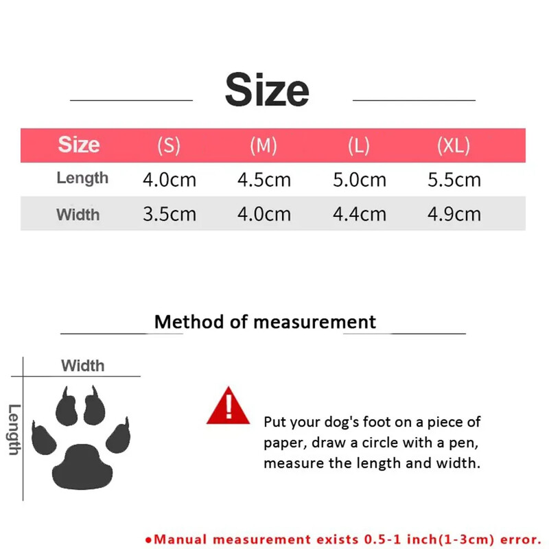 4kom Protuklizne zimske cipele za štene Protuklizne čizme za snijeg za male pse Debela topla obuća za predhodnike Čarape za kućne ljubimce Čizme zalihe