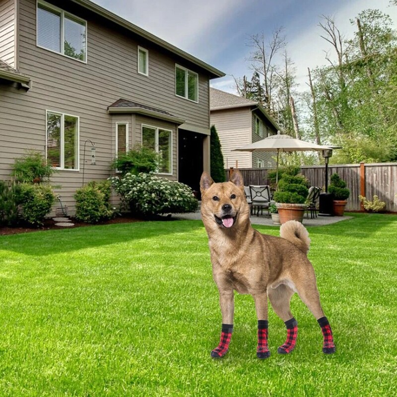 4 vnt naminių gyvūnėlių kojinių kalėdinis šunų kojinių terminis dirželis su neslystančiu padu naminių gyvūnėlių letenų apsauga mažiems vidutiniams šunims