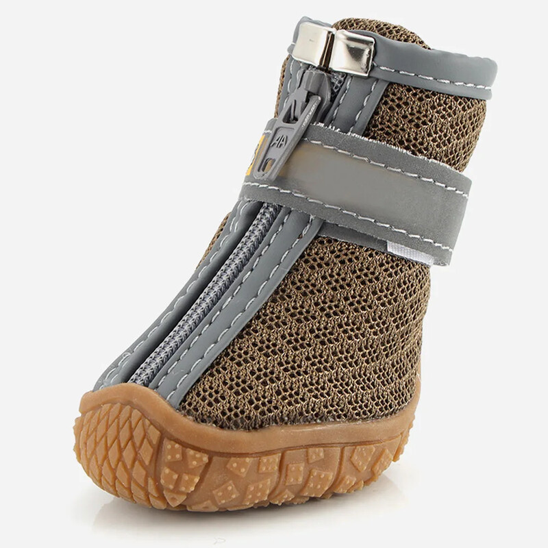 Pantofi pentru câini pentru câini de talie mică, plasă, cizme respirabile pentru câini și protecție pentru labe, pentru vara, pavaj fierbinte, iarnă, cu zăpadă, cizme anti-alunecare.