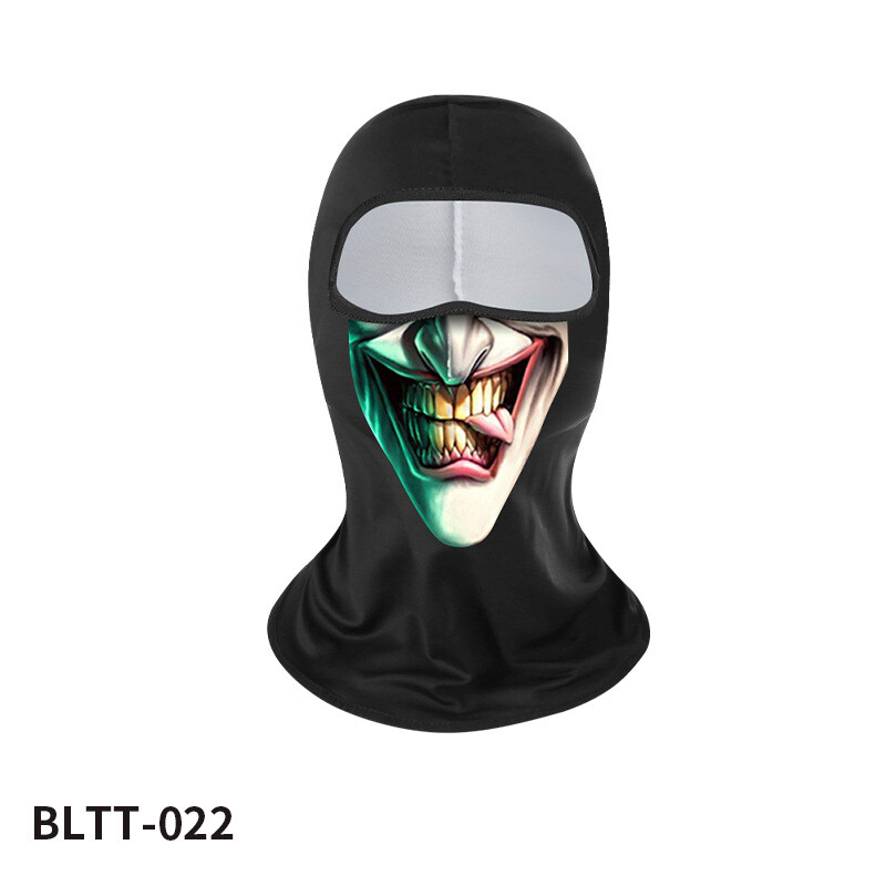 Vasaros lauko apsauga nuo saulės ledo šilko pusės veido jojimo kaukė Skaitmeninės spaudos vėjui atsparus smėliui atsparus labai elastingas kvėpuojantis gobtuvas