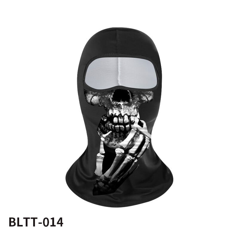 Vasaros lauko apsauga nuo saulės ledo šilko pusės veido jojimo kaukė Skaitmeninės spaudos vėjui atsparus smėliui atsparus labai elastingas kvėpuojantis gobtuvas