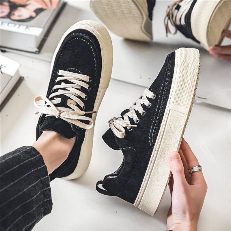 Sportiniai vyriški batai, 2023 m. pavasaris, nauji laisvalaikio drobiniai batai, vidinis sutvirtinimas, vyriška jaunimo tendencija Universalūs drobiniai batai