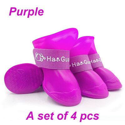 4Pcs Cipele za pse Vodootporne čizme slatkih boja Gumene Male srednje velike pse Mačke Cipele za vanjske aktivnosti Gležnjače Dodaci za kućne ljubimce