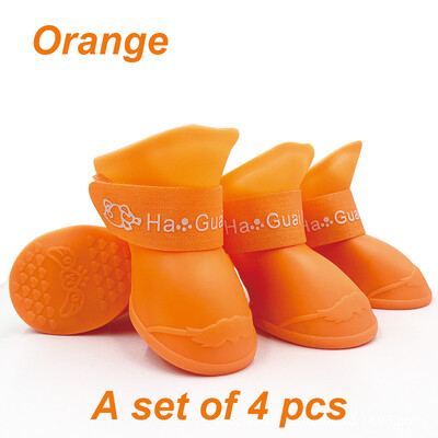 4Pcs Cipele za pse Vodootporne čizme slatkih boja Gumene Male srednje velike pse Mačke Cipele za vanjske aktivnosti Gležnjače Dodaci za kućne ljubimce
