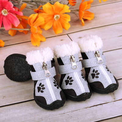 4vnt/komplektas Naminių šunų batai Žiemai Šilti Batai Sniego Lietus Naminiai Batai Neslystantys Kojinės Avalynė Vidutiniams Dideliems Šunims Gaminiai gyvūnams