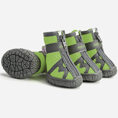 Pantofi confortabili pentru animale de companie Cizme pentru câini cu fermoar neted și cu cârlig și buclă Ochiuri de plasă respirabilă Cizme anti-alunecare rezistente la uzură pentru cățel