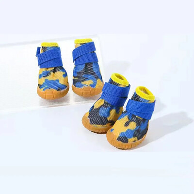 Naminių šunų batai šuniukų bateliai mažiems šunims Hot Pavement Vasariniai kvėpuojantys šunų batai ir letenų apsaugos su neslystančiu guminiu padu