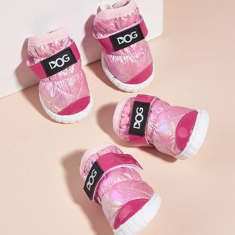 Pantofi de modă pentru câini, iarnă, calduri, impermeabile, antiderapante, pentru câini de talie mică, mari, pisici, chihuahua, teckel, yorkie, pantofi pentru animale de companie