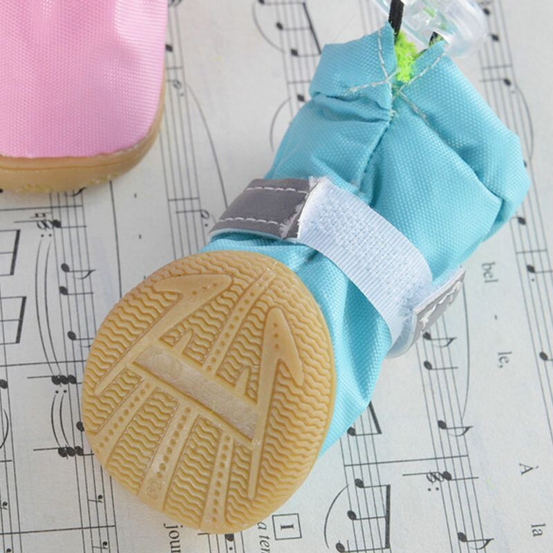 4 buc/set pantofi impermeabili pentru câini de companie, cizme anti-alunecare de ploaie, încălțăminte reflectorizante pentru pisici mici, câini, cățeluș, șosete, ghete