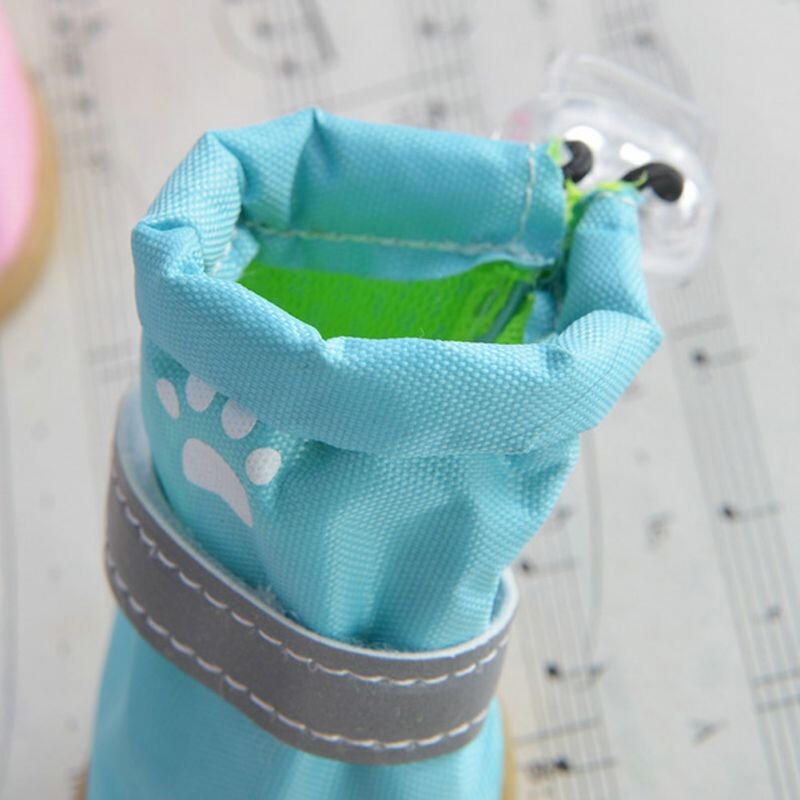 4 buc/set pantofi impermeabili pentru câini de companie, cizme anti-alunecare de ploaie, încălțăminte reflectorizante pentru pisici mici, câini, cățeluș, șosete, ghete