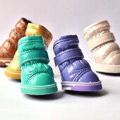 4 buc/set pantofi de iarnă pentru câini de companie pentru câini de talie mică, polar, cățeluș, pantofi pentru animale de companie, cizme impermeabile pentru zăpadă pentru câini, pantofi de pluș chihuahua Yorkie