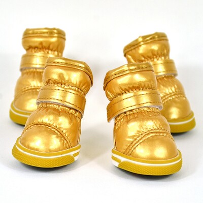 4 buc/set pantofi de iarnă pentru câini de companie pentru câini de talie mică, polar, cățeluș, pantofi pentru animale de companie, cizme impermeabile pentru zăpadă pentru câini, pantofi de pluș chihuahua Yorkie